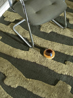 Cradle Green Washable Wool Fine Cut Pile Rug