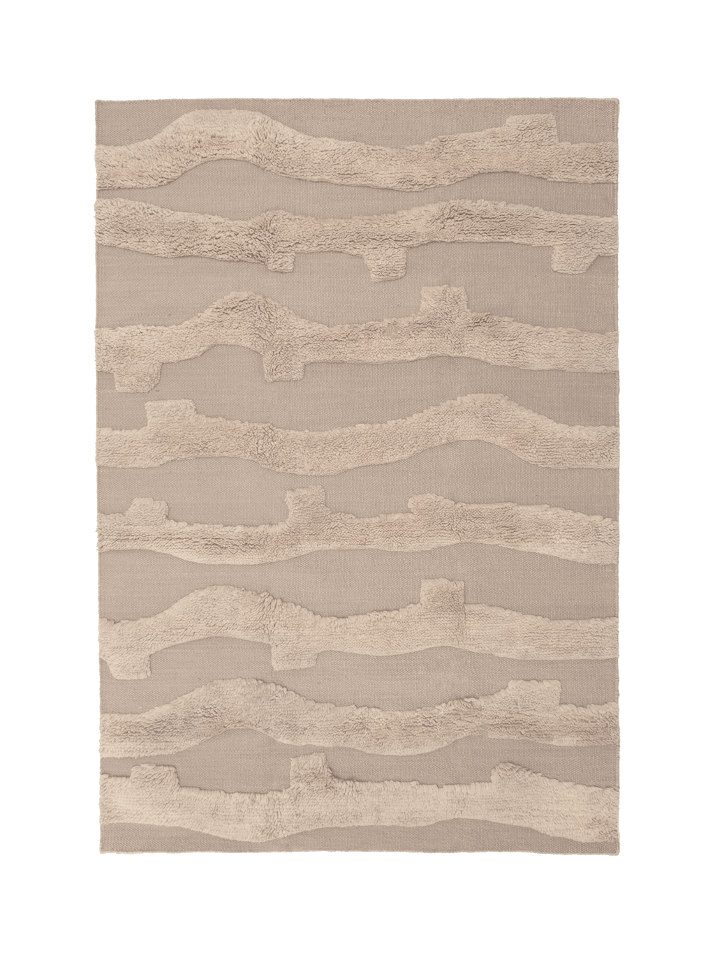 Cradle Neutral Washable Wool Fine Cut Pile Rug