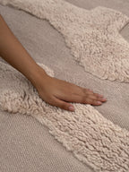Cradle Neutral Washable Wool Fine Cut Pile Rug