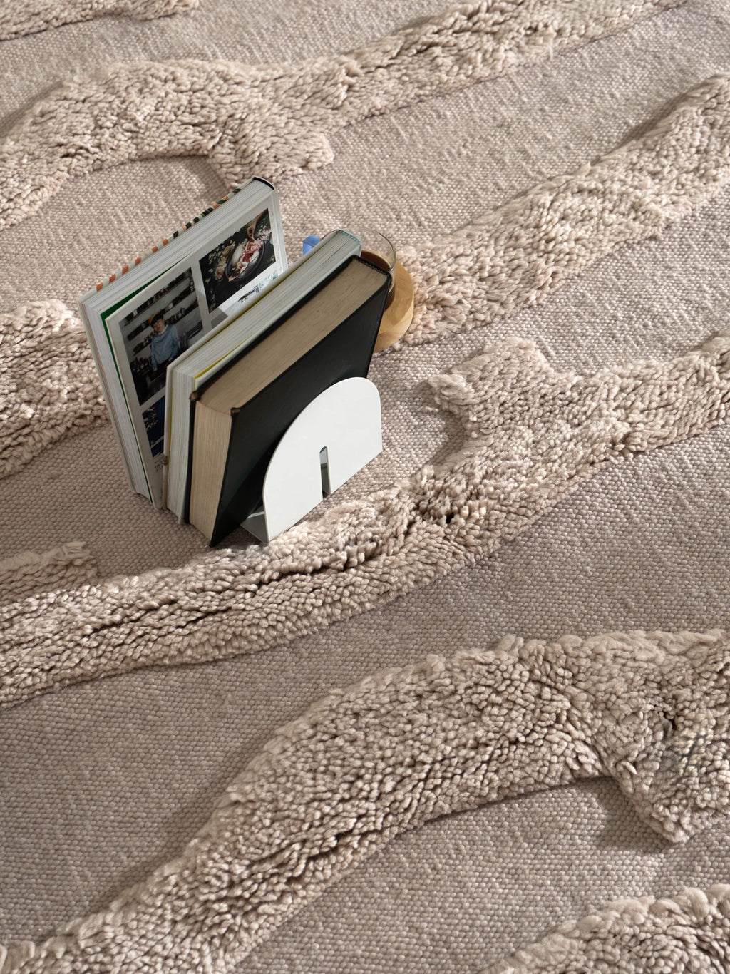 Cradle Neutral Washable Wool Fine Cut Pile Rug