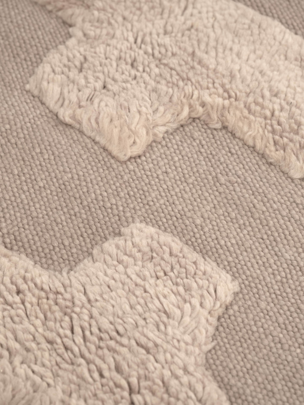 Cradle Neutral Washable Wool Fine Cut Pile Rug