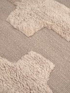 Cradle Neutral Washable Wool Fine Cut Pile Rug