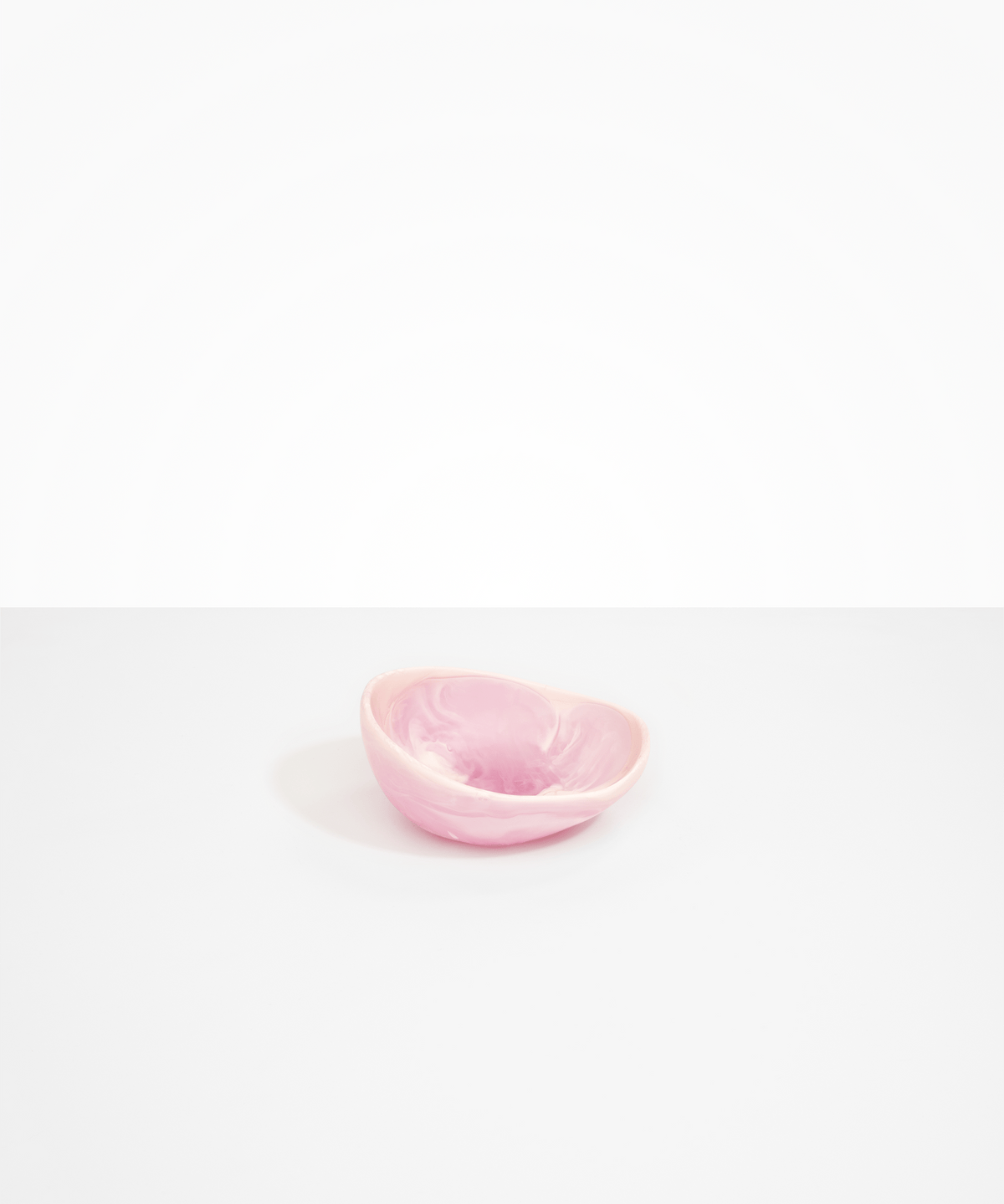 Resin Flow Dessert Bowl - Shell Pink