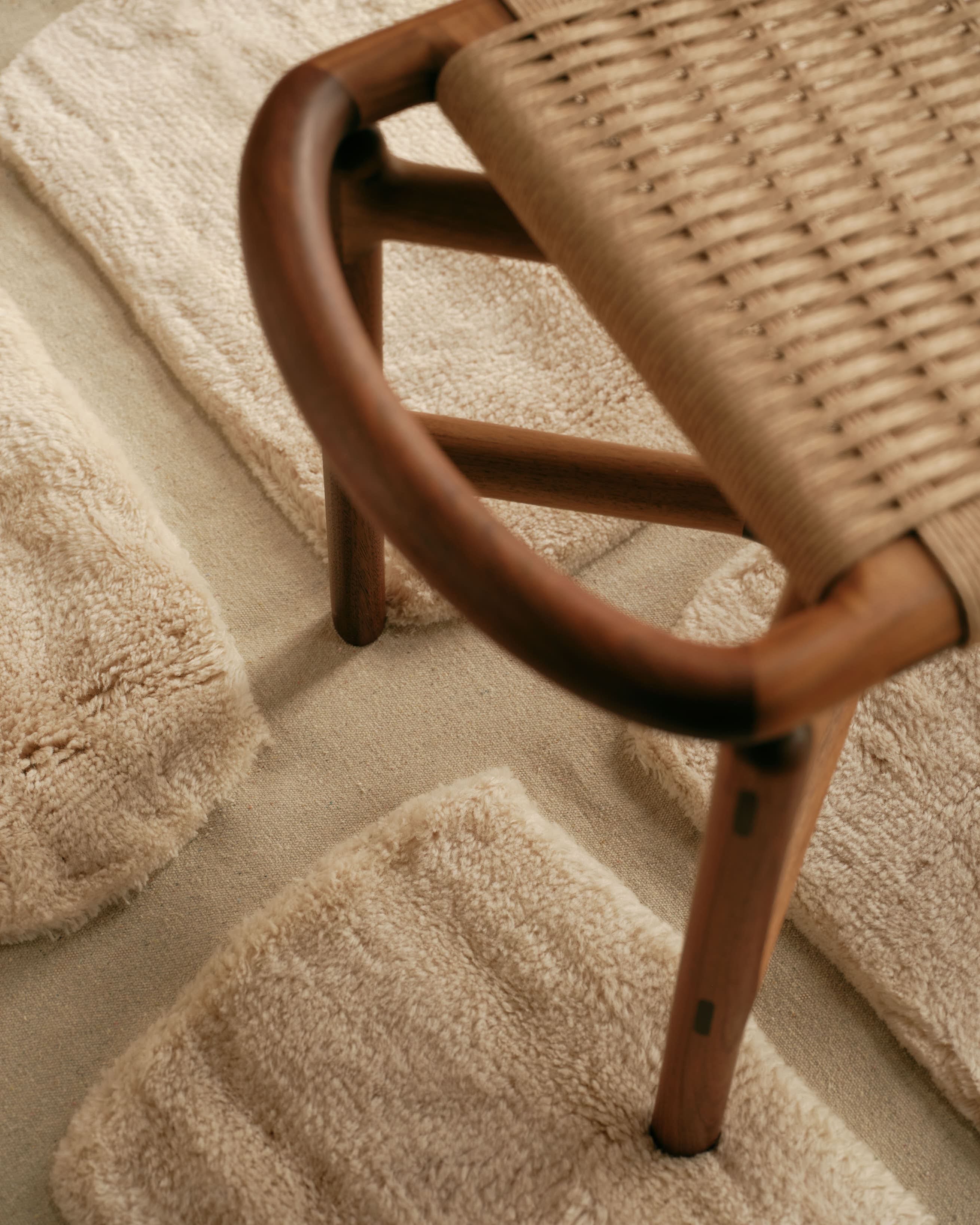 Ember Neutral Washable Wool Fine Cut Pile Rug