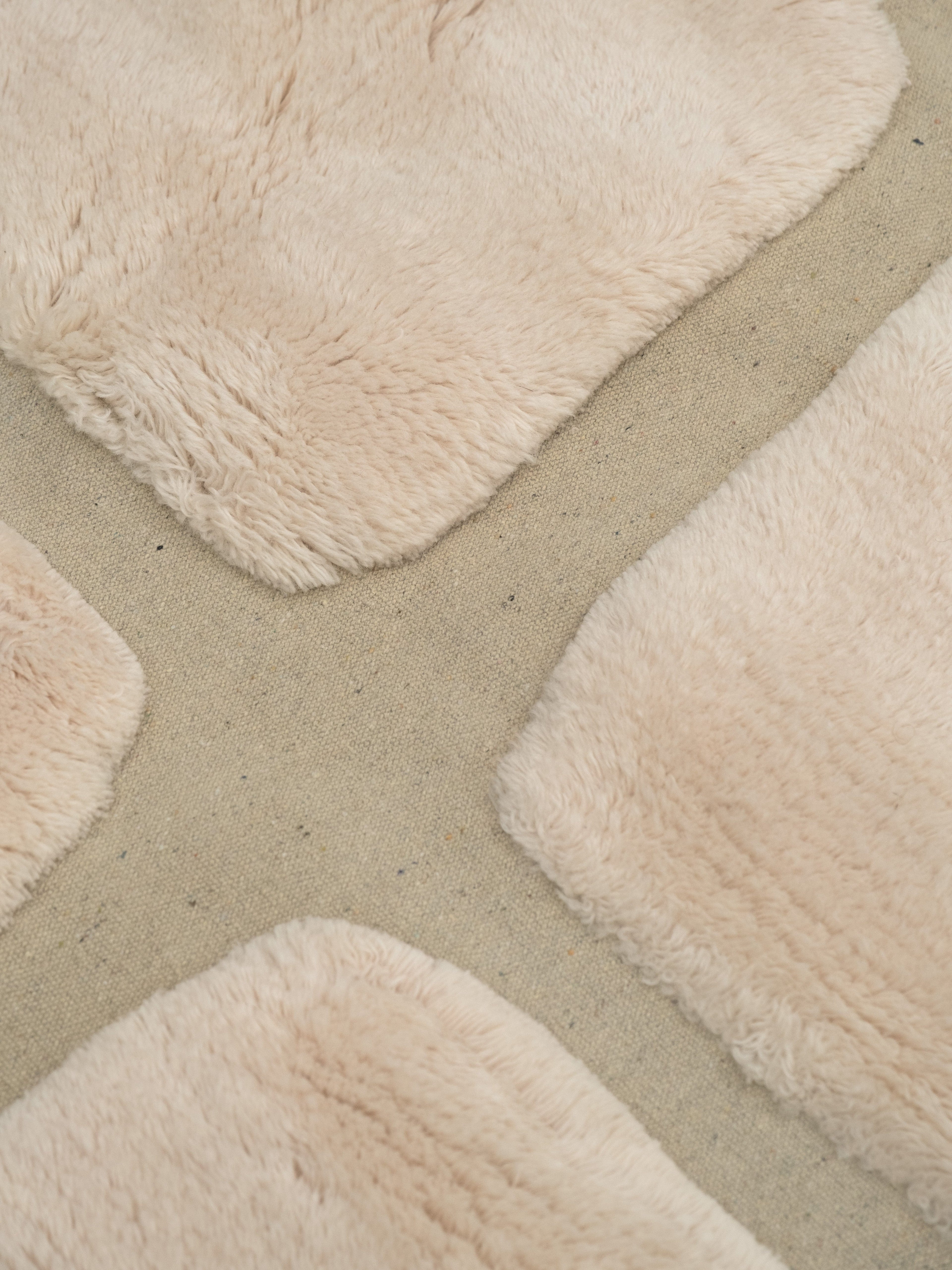 Ember Neutral Washable Wool Fine Cut Pile Rug