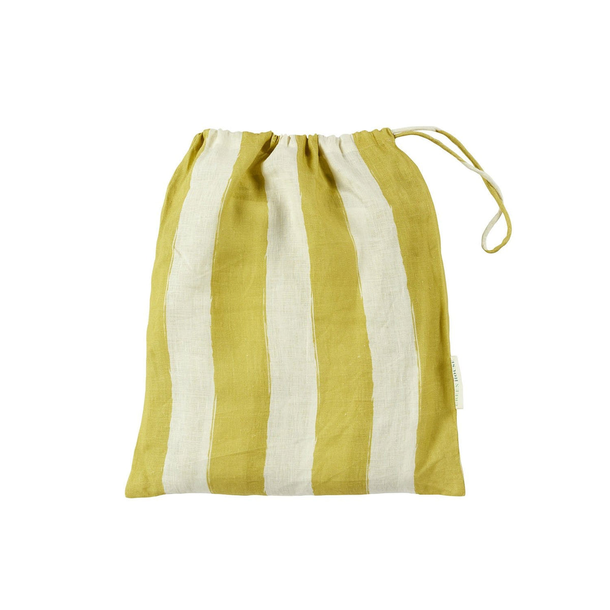 Chartreuse Stripe – Linen Fitted Sheet