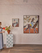 The Rider + Saffron - Original Painting-Original Art-Marcia Priestley-Greenhouse Interiors Pty Ltd