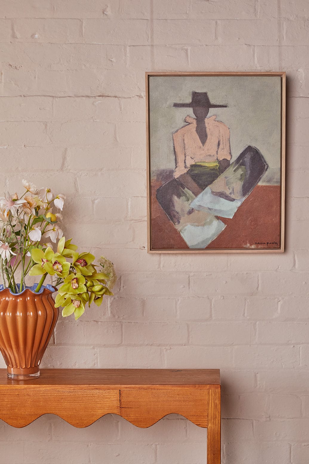 Chaps Verdigris - Original Painting-Original Art-Marcia Priestley-Greenhouse Interiors Pty Ltd