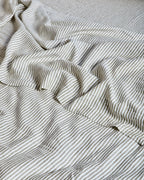 Olive Stripe – Linen Flat Sheet