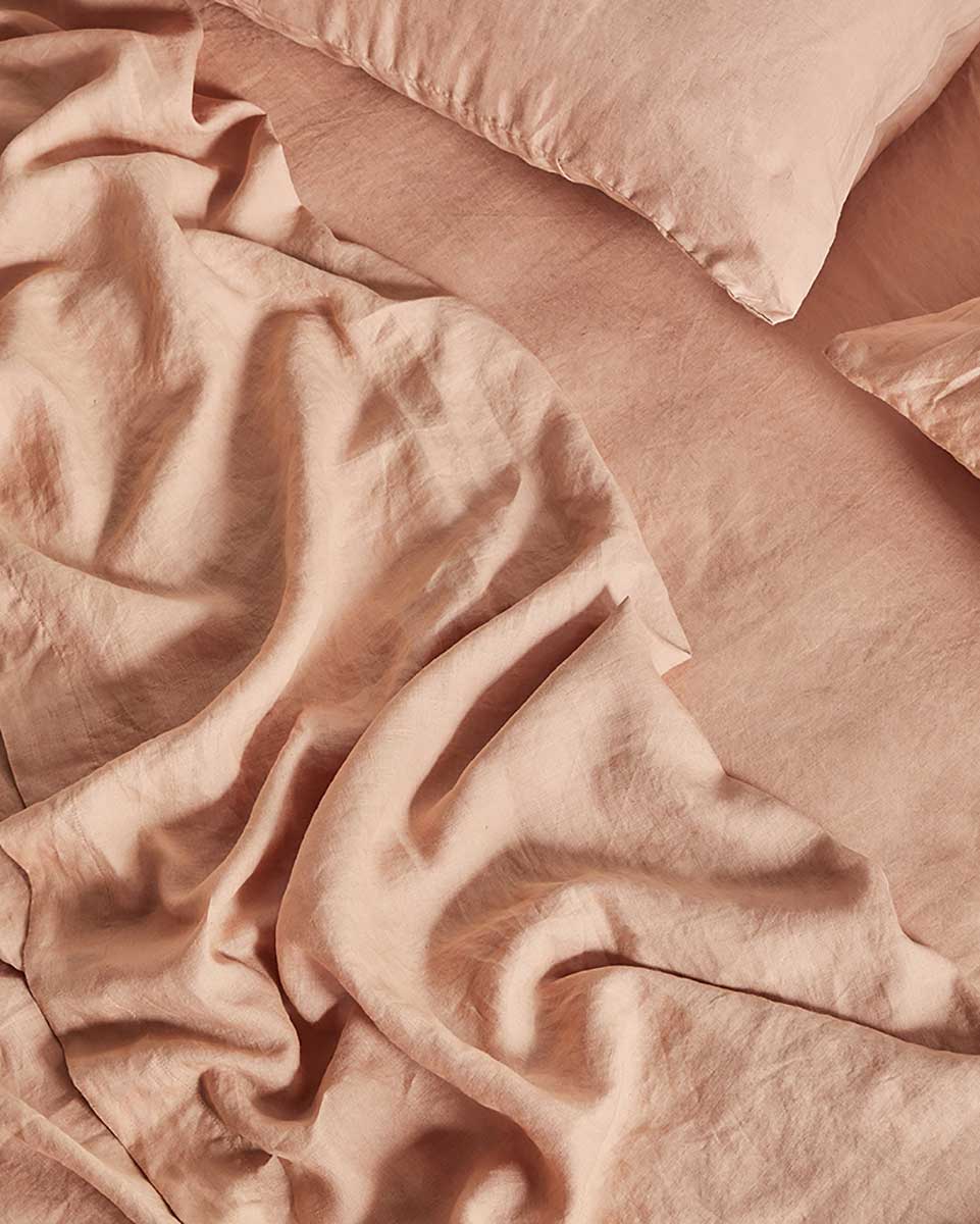 Linen Fitted Sheet - Biscuit