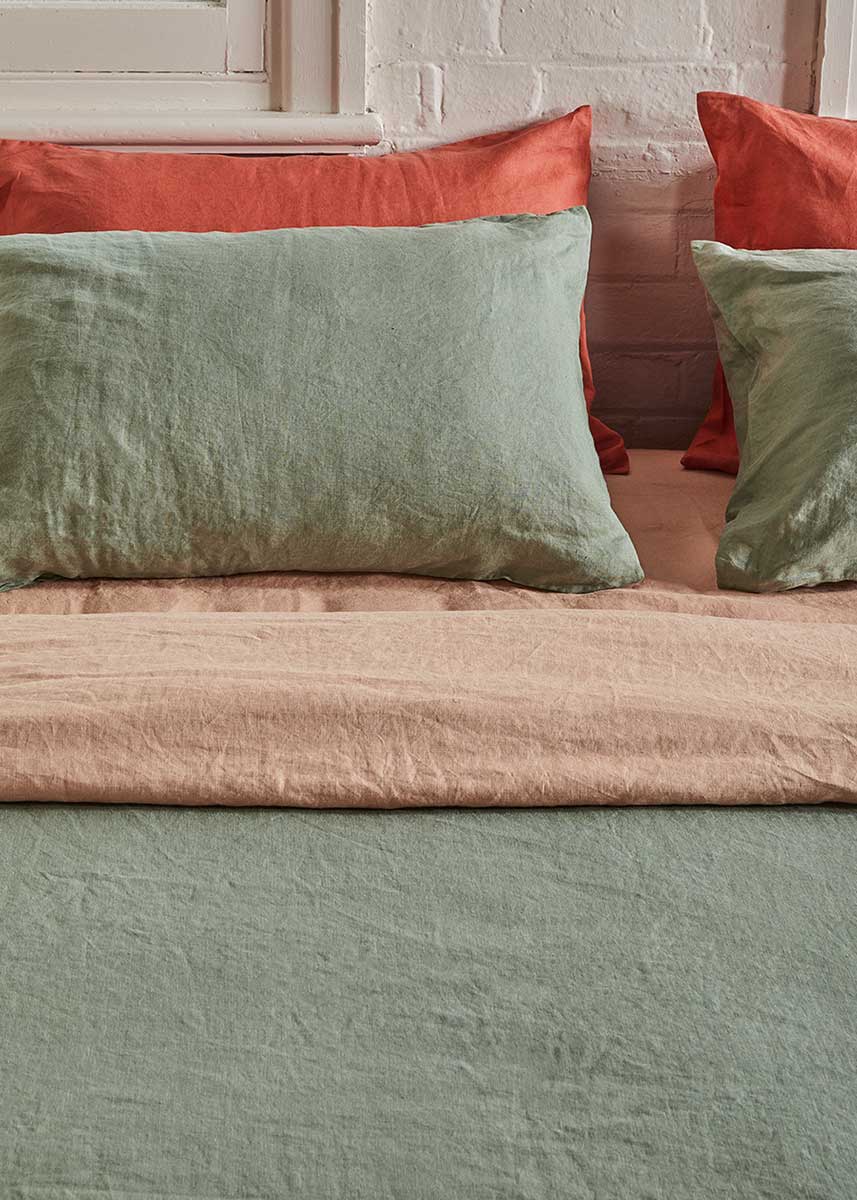 Linen Duvet Cover - Khaki