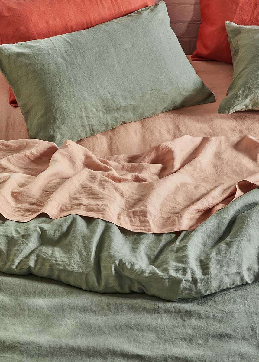 Linen Duvet Cover - Khaki