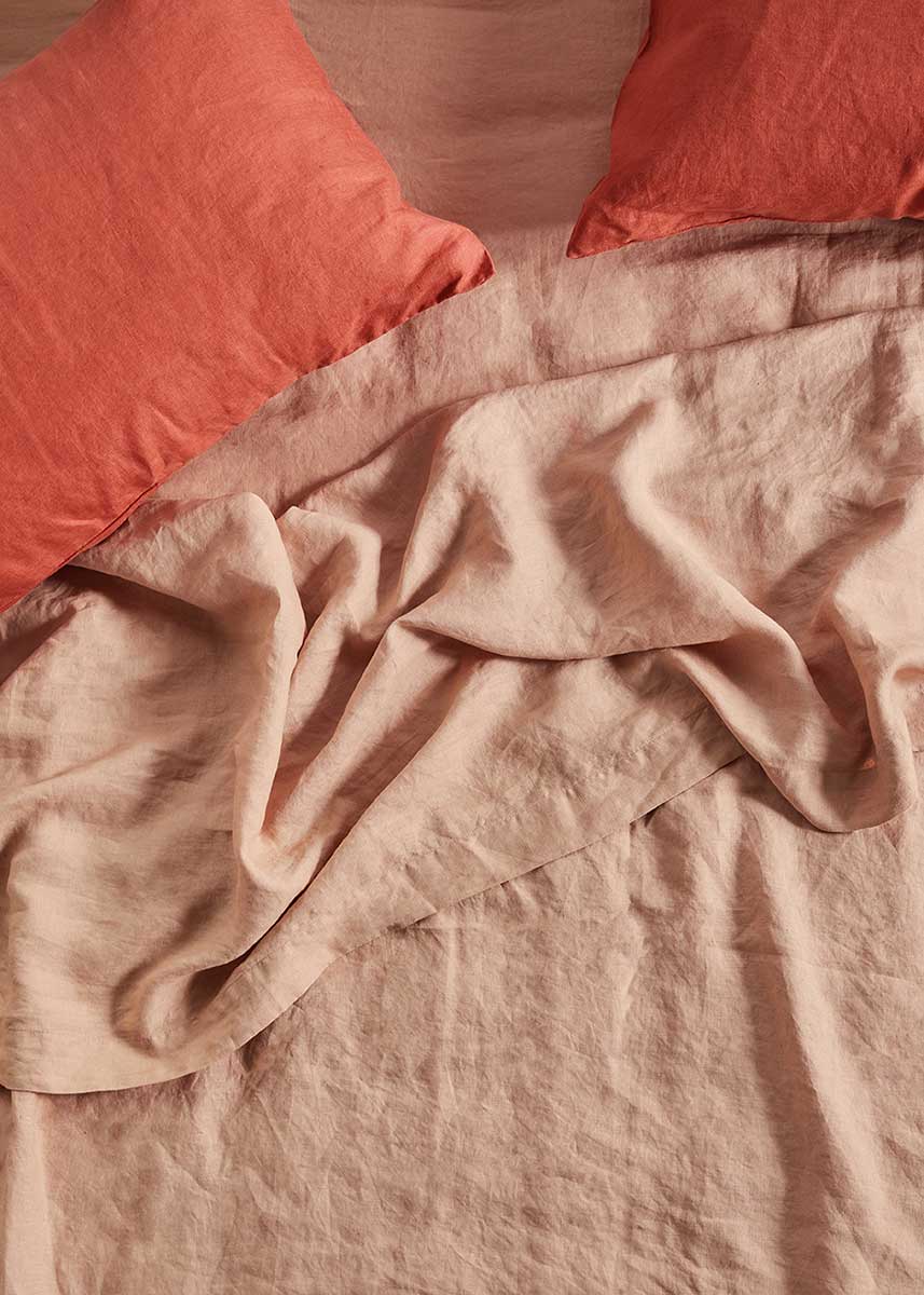 Linen Standard Pillowcase Set - Burnt Ochre