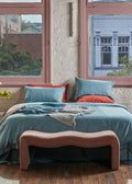 Linen Duvet Cover - Dusty Blue-Bedding-Greenhouse-Greenhouse Interiors Pty Ltd