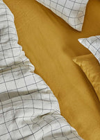 Linen Fitted Sheet - Ochre