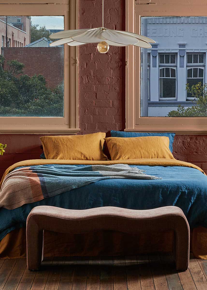 Linen Duvet Cover - Legion Blue