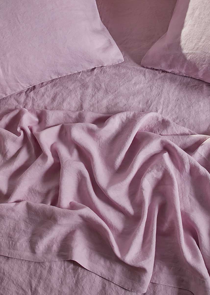 Linen Flat Sheet - Lilac