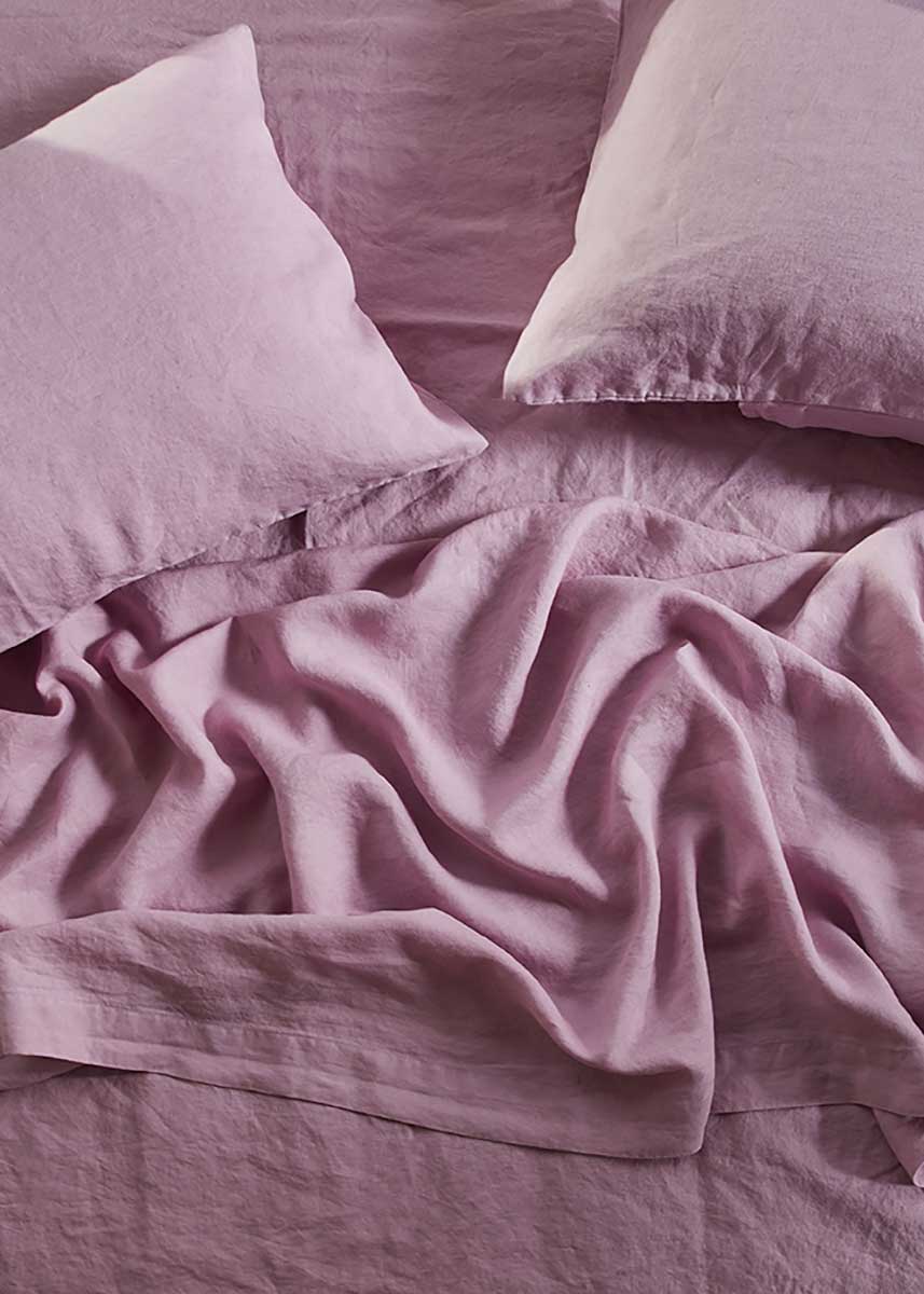 Linen Flat Sheet - Lilac