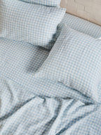 Blue Gingham – Linen Pillowcase Set