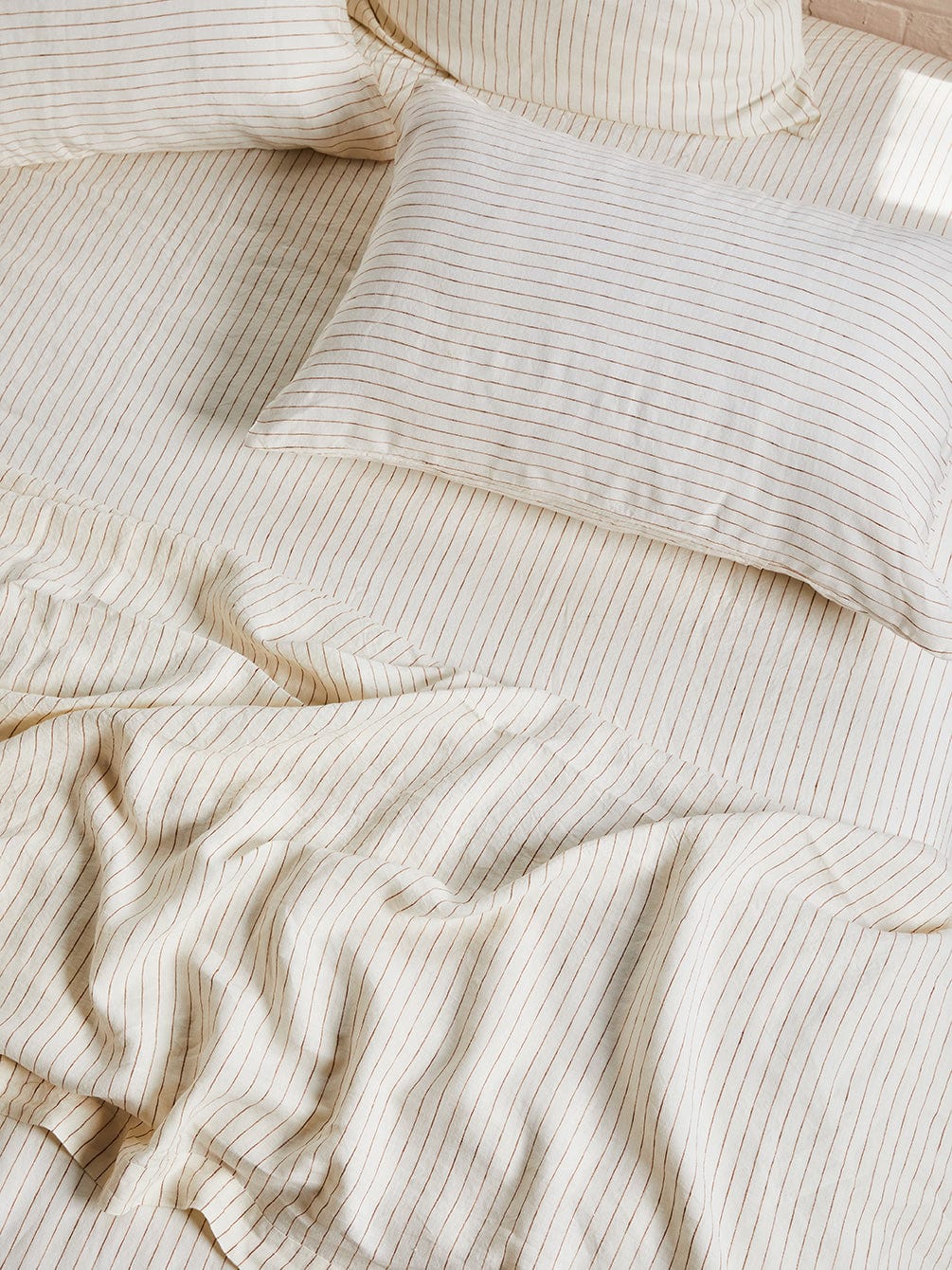 Ginger Pinstripe – Linen Pillowcase Set