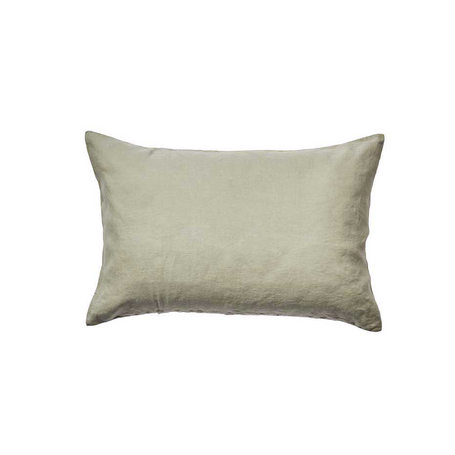 Linen Standard Pillowcase Set - Sage Green