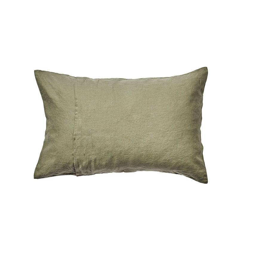 Linen Standard Pillowcase Set - Khaki