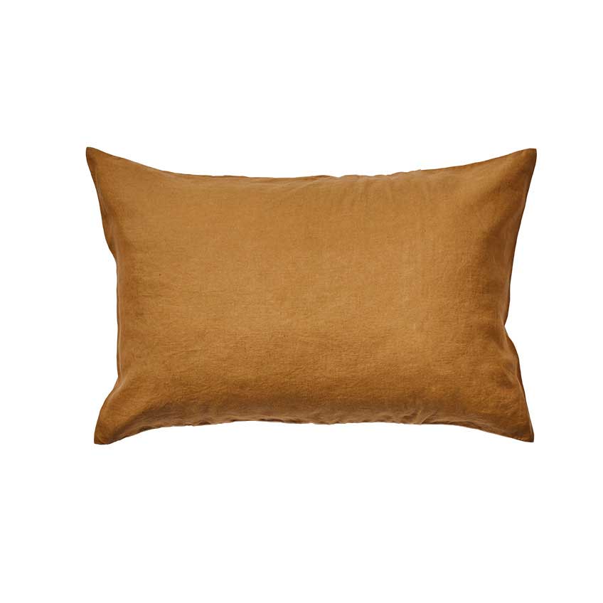 Linen Standard Pillowcase Set - Ginger