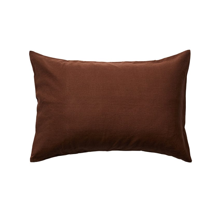 Linen Standard Pillowcase Set - Cocoa