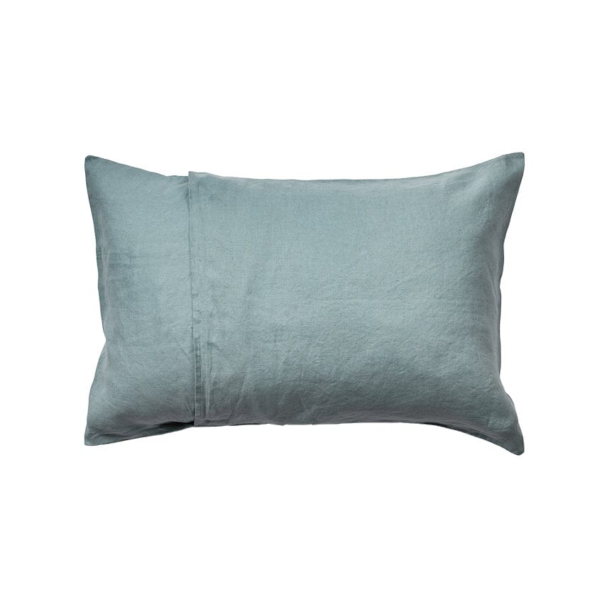 Linen Standard Pillowcase Set - Dusty Blue