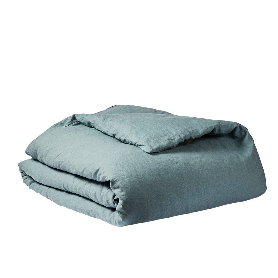 Linen Duvet Cover - Dusty Blue
