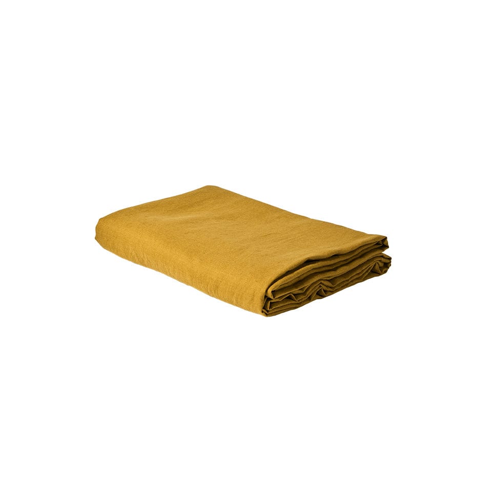 Linen Fitted Sheet - Ochre