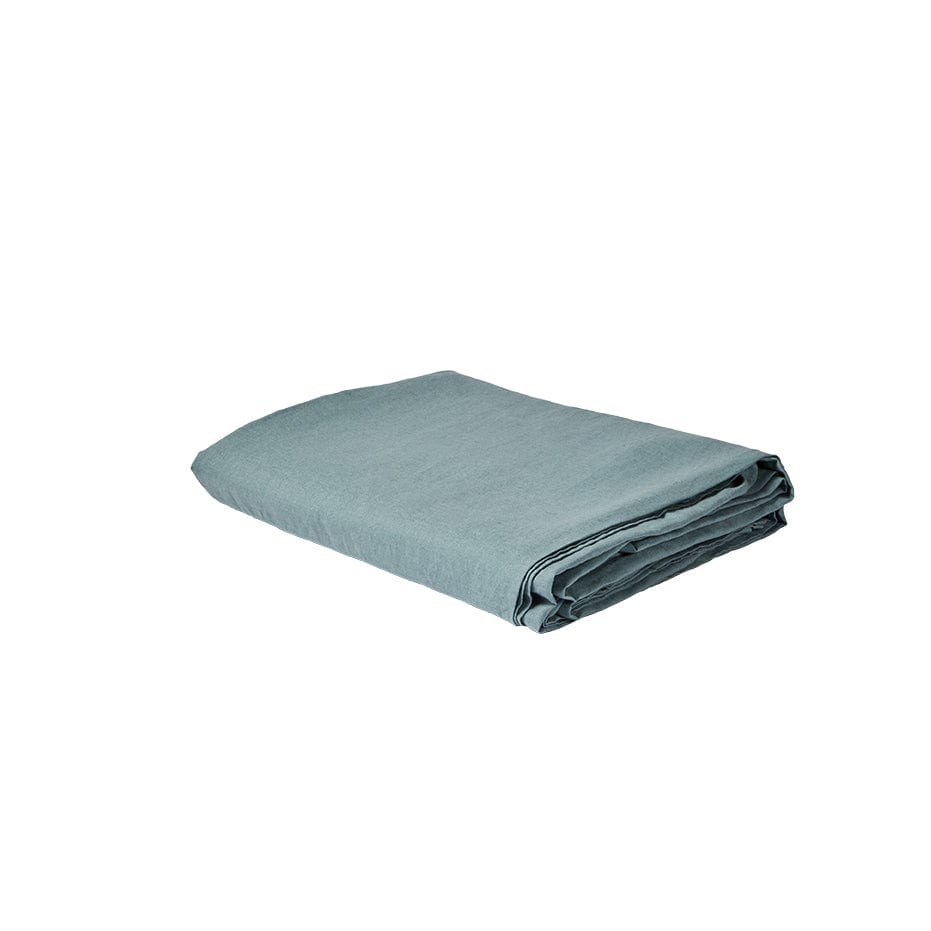 Linen Fitted Sheet - Dusty Blue