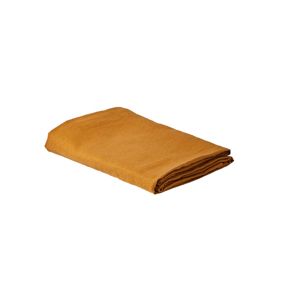 Linen Fitted Sheet - Ginger