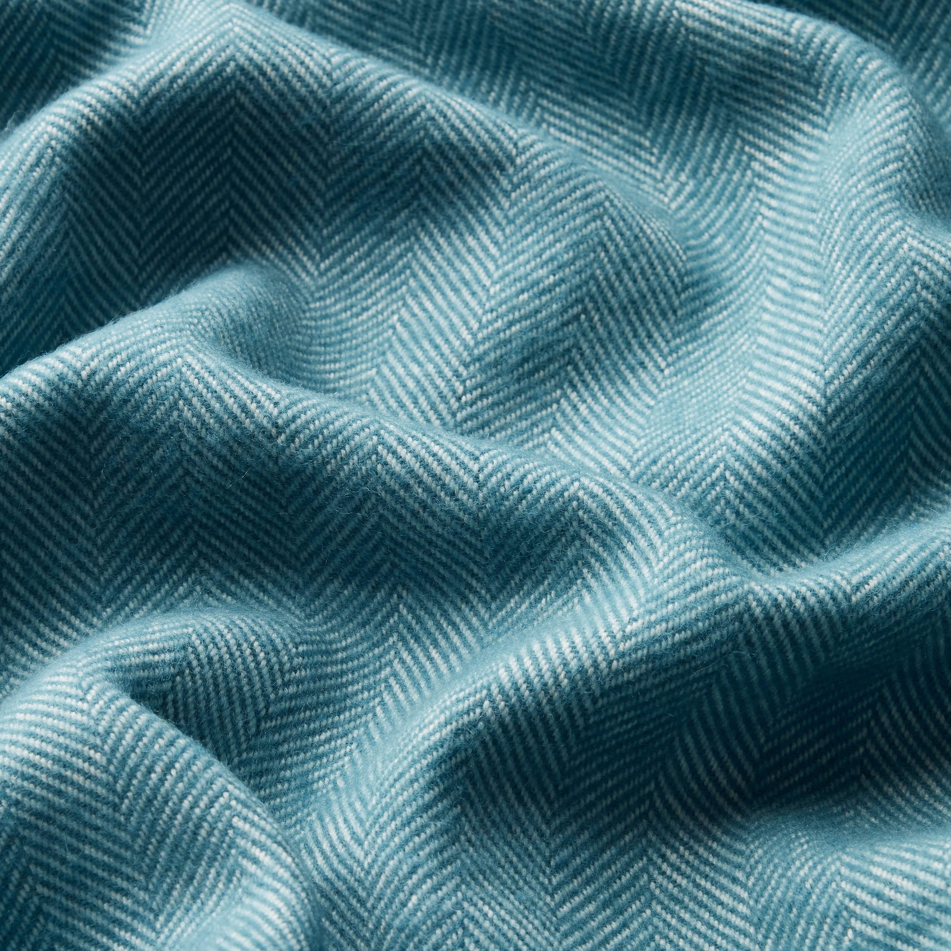 Herringbone Throw in Indian Teal