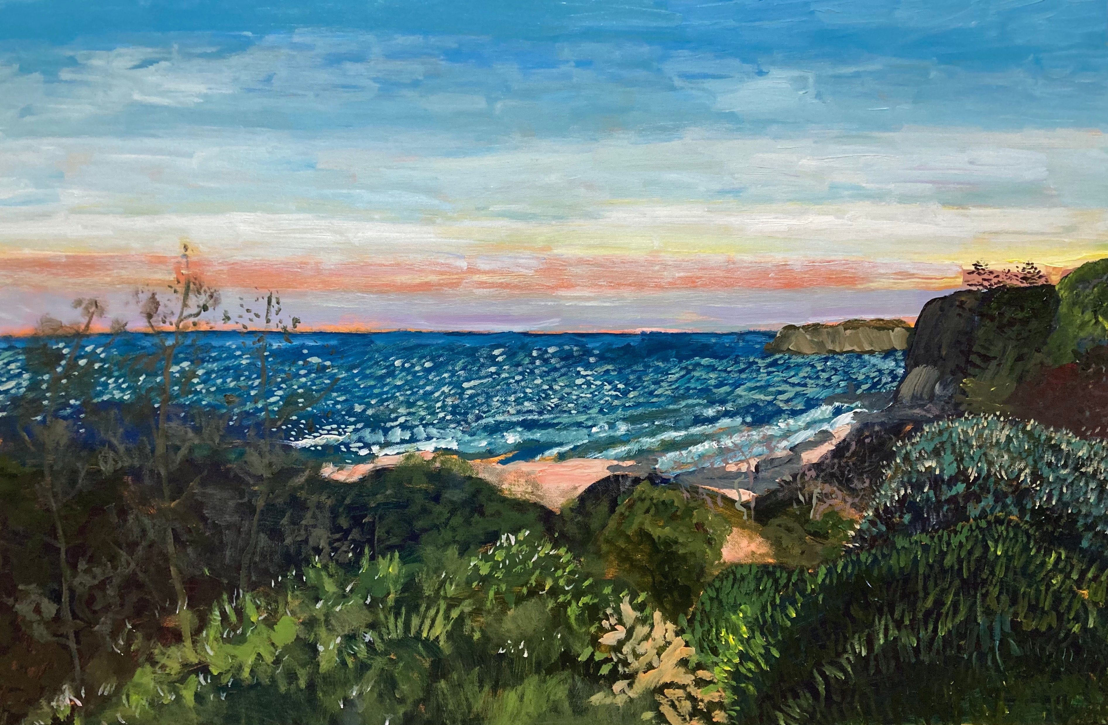 Sunset Beaches - Original Art-Original Art-Linzie Joanne-Greenhouse Interiors Pty Ltd