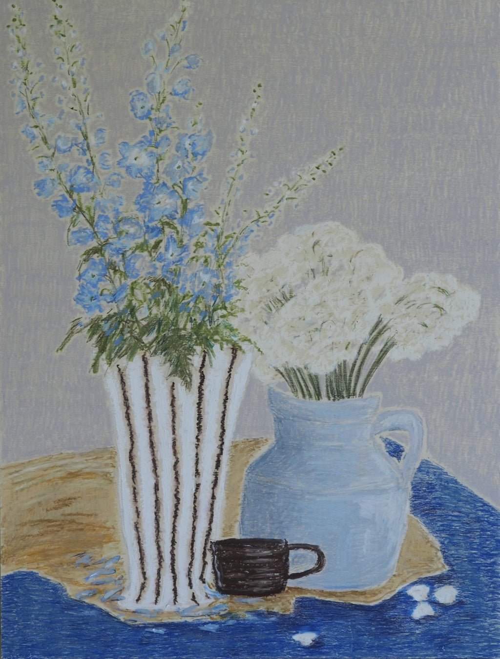 Vice Versa, Delphinium And Paper Whites - Original Art