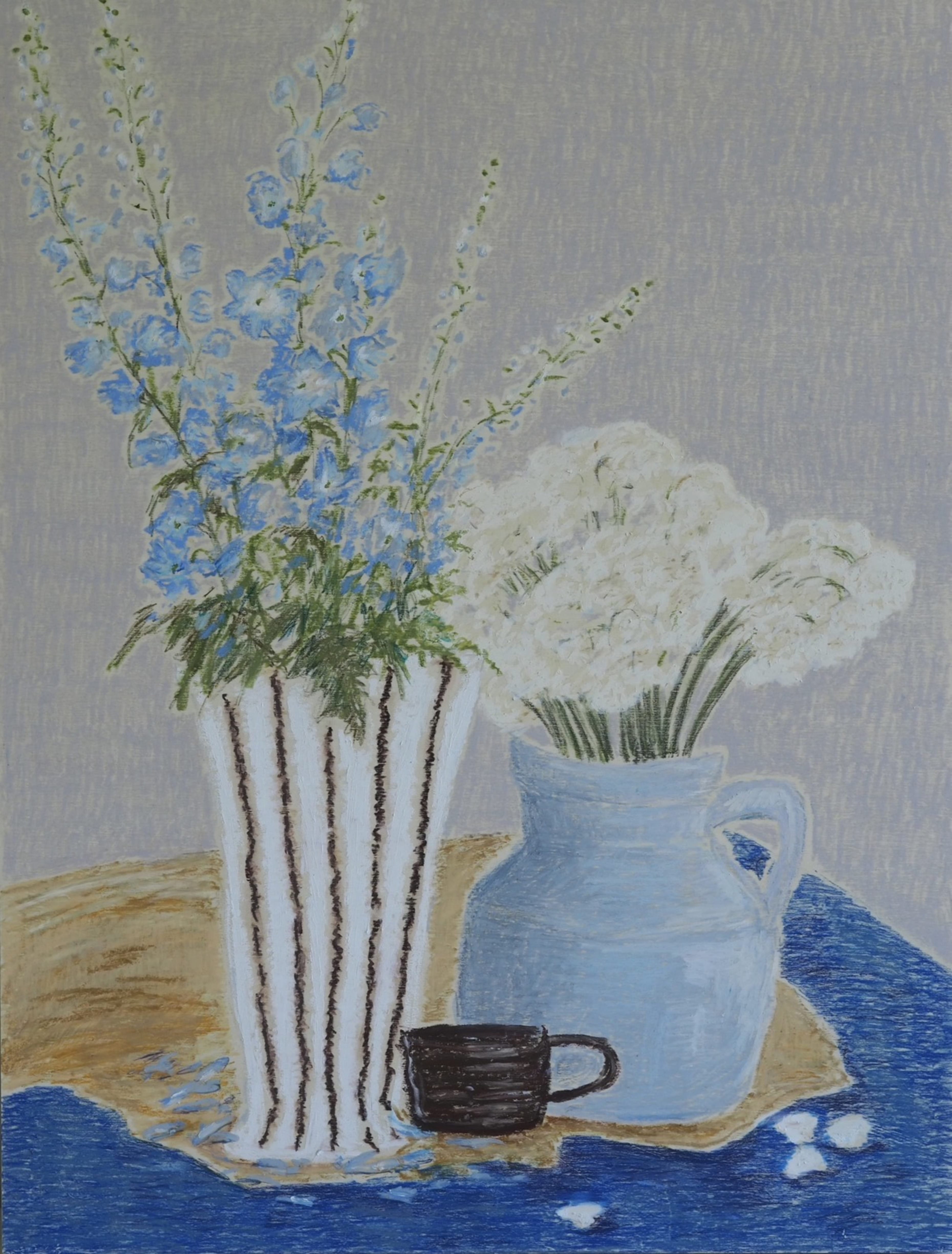 Vice Versa, Delphinium And Paper Whites - Original Art
