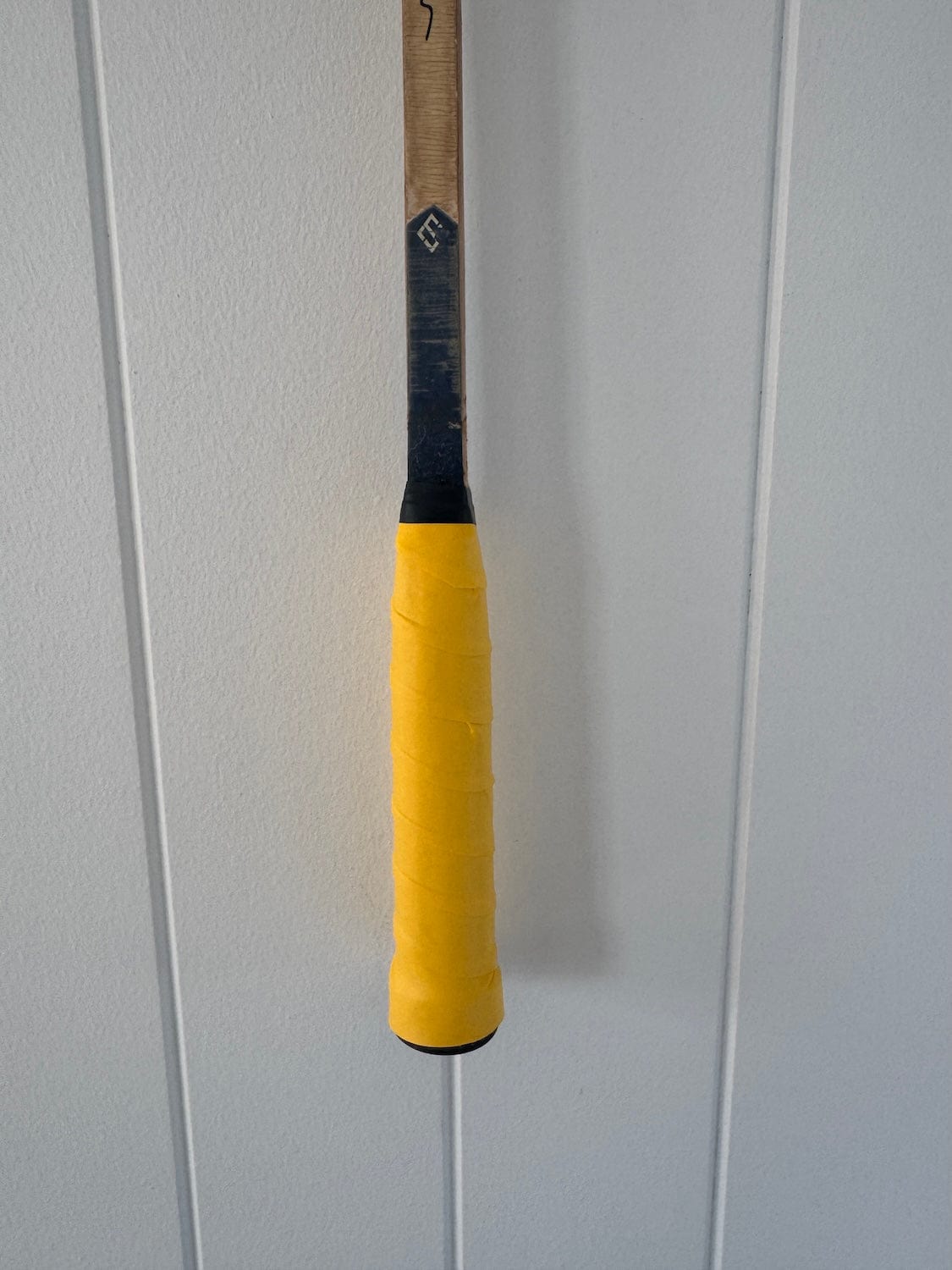 Vintage Squash Racquet With Woven Heart - Retro Yellow