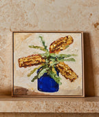Banksia In Blue Glass - Original Art