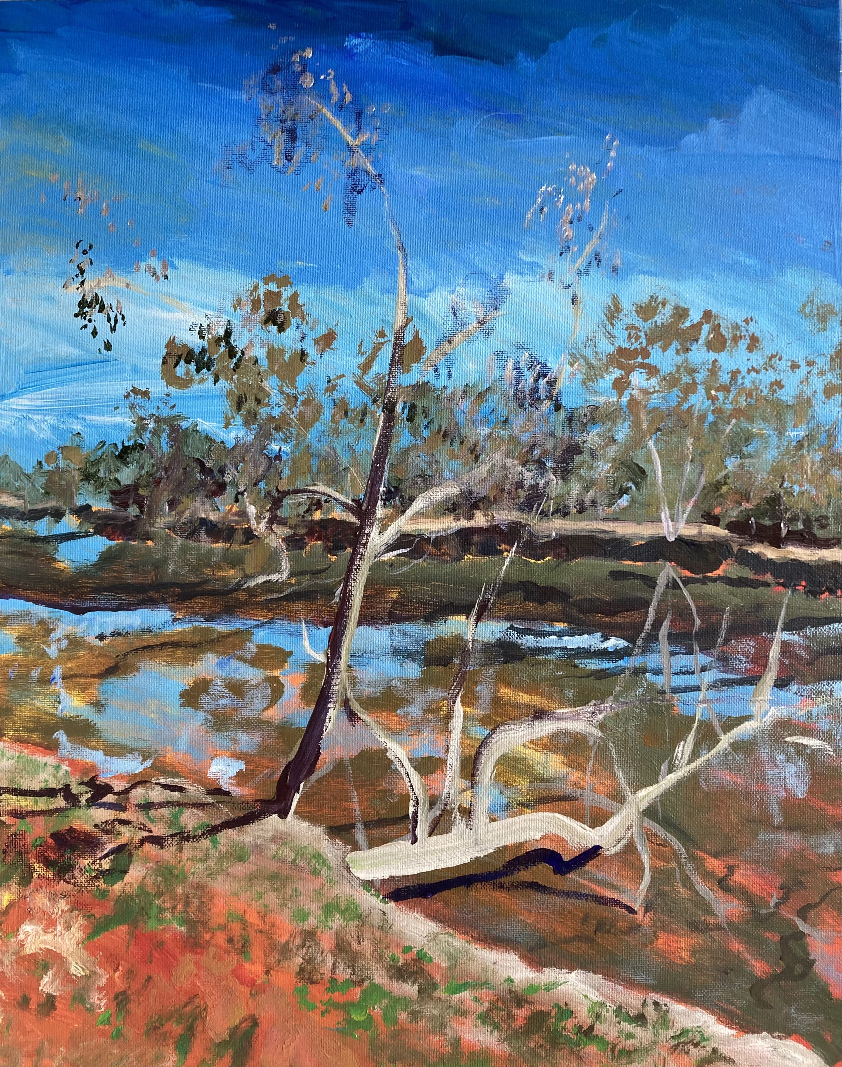 Rocky Waterholes 9 - Original Art-Original Art-Linzie Joanne-Greenhouse Interiors Pty Ltd