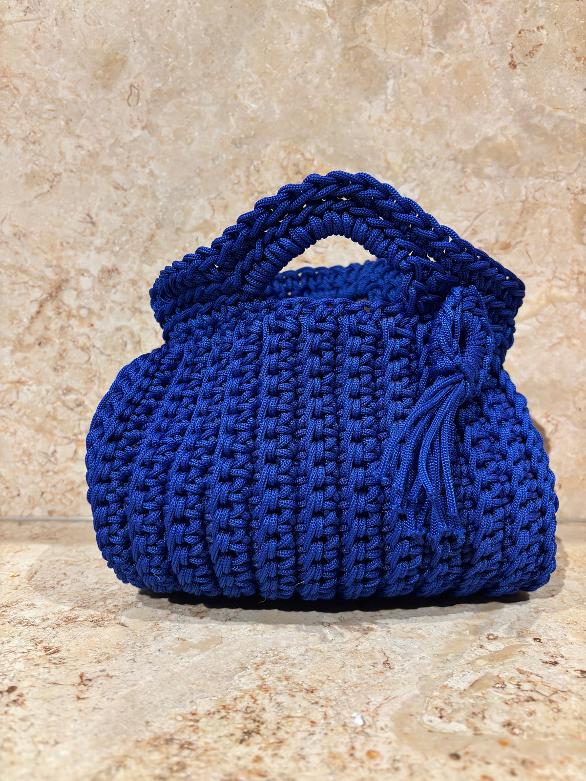 Moroccan Hand Crochet Clutch - Cobalt