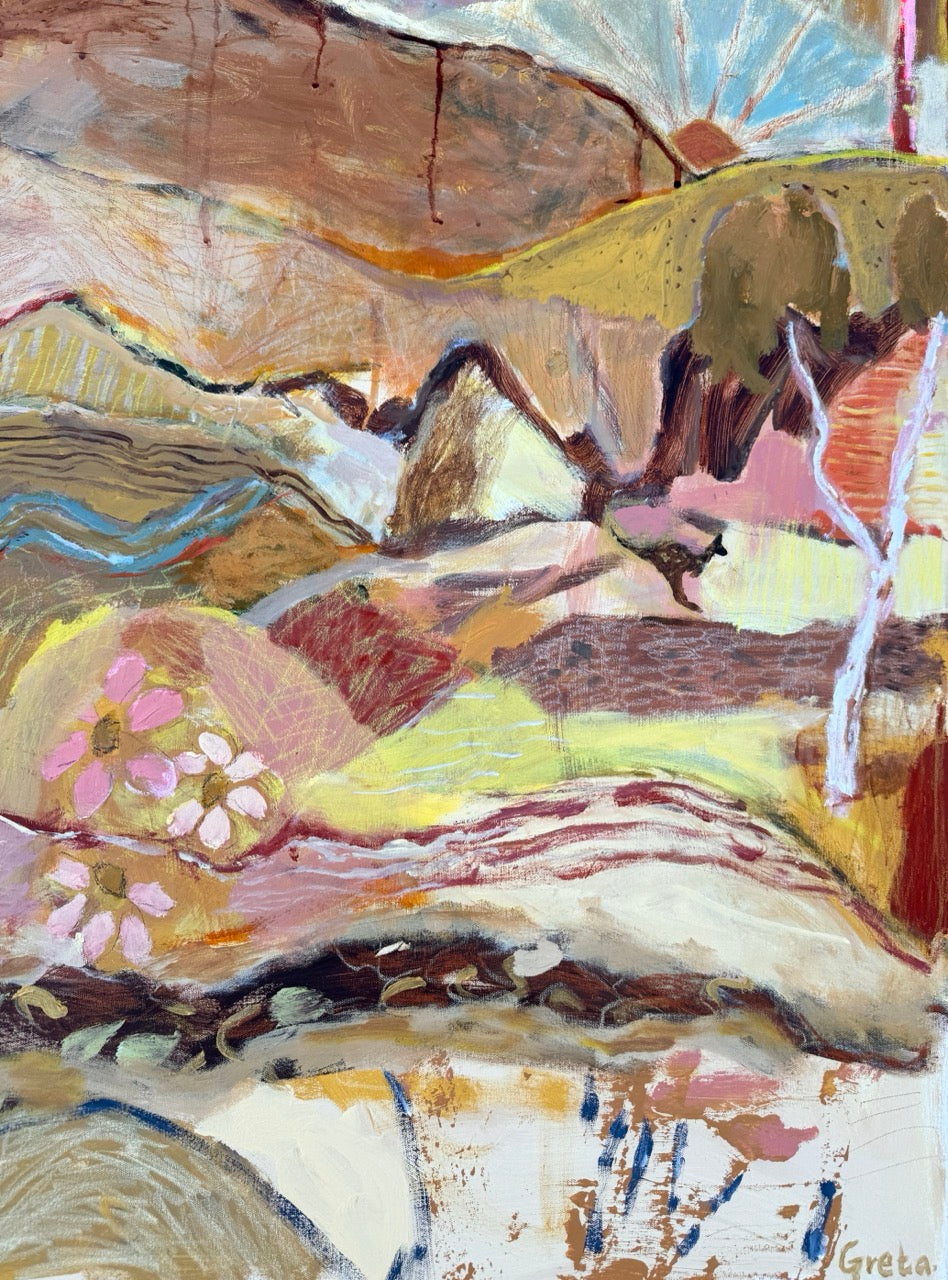 Warm Stones At Sundown - Original Artwork