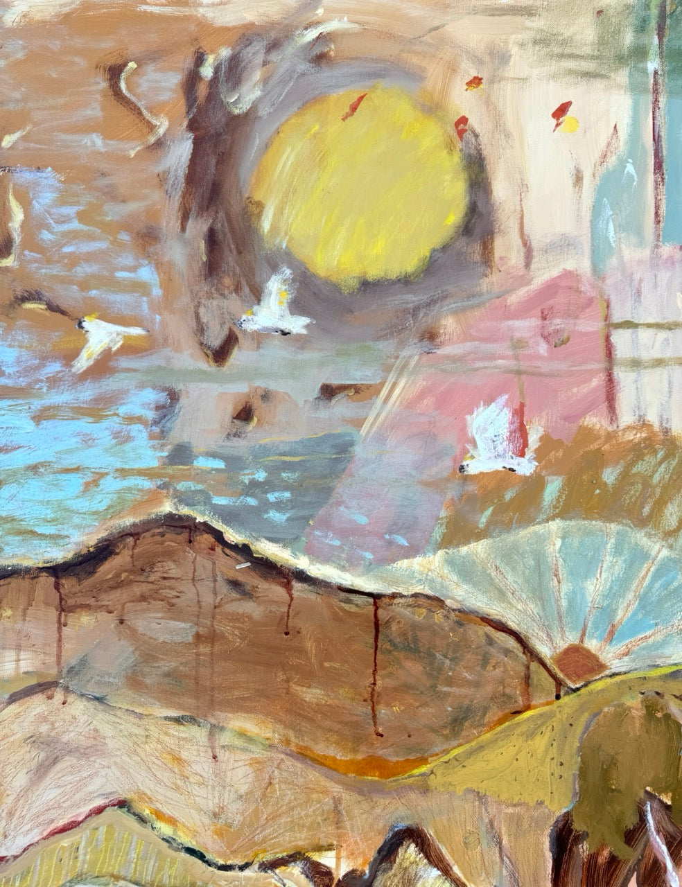 Warm Stones At Sundown - Original Artwork