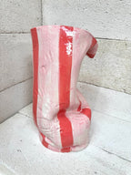 Tall Crush Vase - 'Blush Petal Stripe'