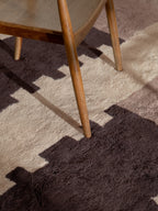 Quoin Brown Washable Wool Fine Cut Pile Rug