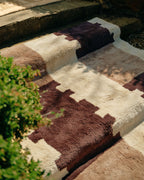 Quoin Brown Washable Wool Fine Cut Pile Rug