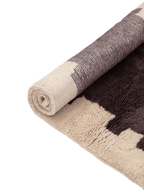 Quoin Brown Washable Wool Fine Cut Pile Rug