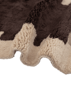 Quoin Brown Washable Wool Fine Cut Pile Rug