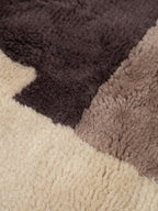 Quoin Brown Washable Wool Fine Cut Pile Rug