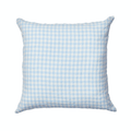 Blue Gingham – Linen Euro Pillowcase Set-Bedding-Greenhouse-Greenhouse Interiors Pty Ltd